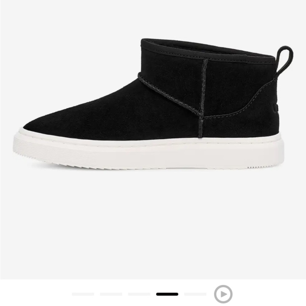 UGG Black Ankle Boots with White Sole - Picture 3 of 16